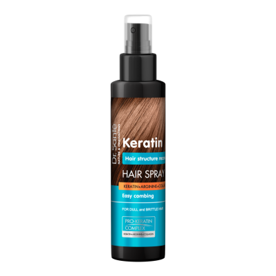 Keratin Hair. Spray do włosów matowych i łamliwych. Odbudowa struktury włosów - 150 ml