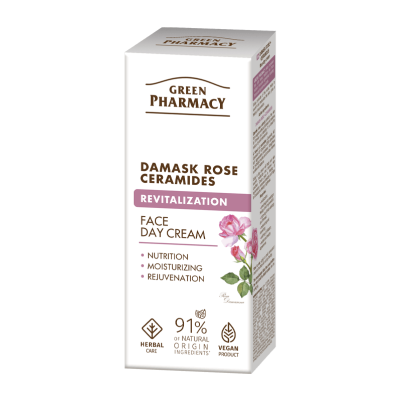 Róża damasceńska + Ceramidy krem do twarzy na dzień Green Pharmacy 50ml