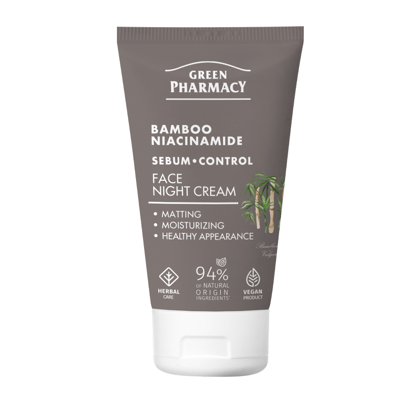 Bambus + Niacynamid krem do twarzy na noc Green Pharmacy 50ml