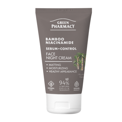 Bambus + Niacynamid krem do twarzy na noc Green Pharmacy 50ml