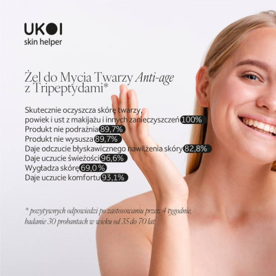 UKOI Żel do Mycia Twarzy Anti-age z tripeptydami