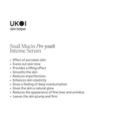 UKOI Intensywne Serum Odmładzające ze Śluzem Ślimaka