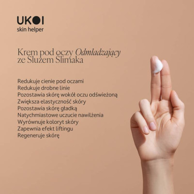 UKOI Krem pod oczy Odmładzający ze Śluzem Ślimaka