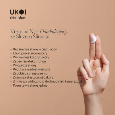 UKOI Krem na noc Odmładzający ze Śluzem Ślimaka