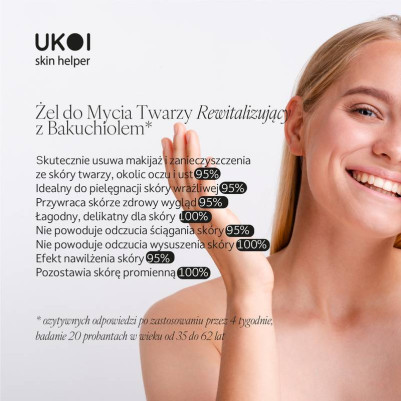 UKOI Żel do Mycia Twarzy Rewitalizujący z Bakuchiolem