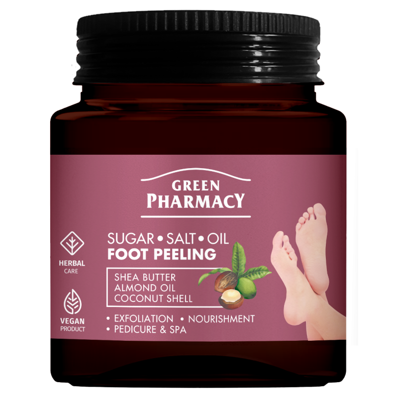Cukrowo-solny olejowy peeling do stóp Green Pharmacy 300ml