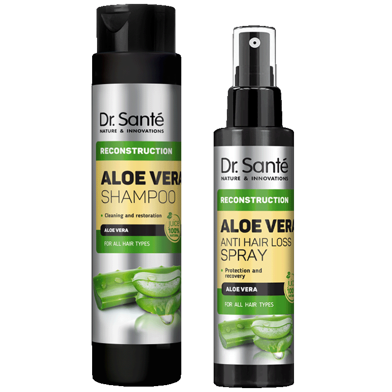 ZESTAW Aloe Vera. Odbudowa i przeciw wypadaniu włosów Dr. Sante