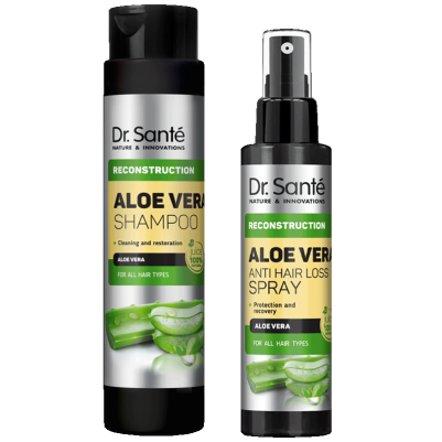ZESTAW Aloe Vera. Odbudowa i przeciw wypadaniu włosów Dr. Sante