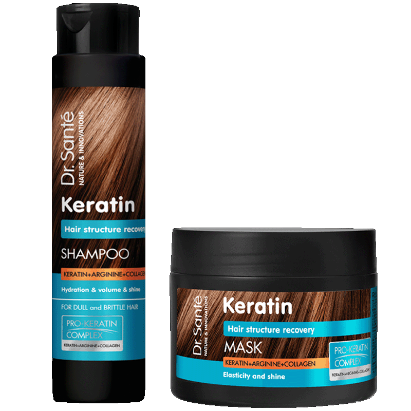 ZESTAW Keratin Szampon i Maska Dr. Sante