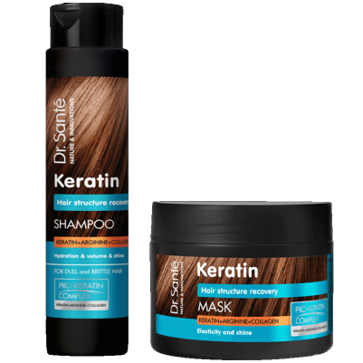 ZESTAW Keratin Szampon i Maska Dr. Sante