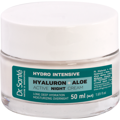 HYDRO INTENSIVE Hialuron + Aloes Aktywny krem na noc Dr Sante 50 ml