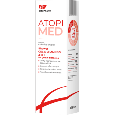 ATOPI MED Żel pod prysznic i Szampon 2 w 1 do delikatnego oczyszczania 400ml