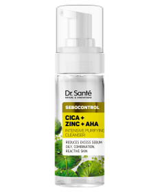 SEBOCONTROL Cica + Cynk + AHA Intensywna oczyszczająca pianka Dr.Sante 150ml