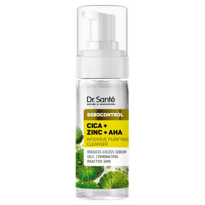 SEBOCONTROL Cica + Cynk + AHA Intensywna oczyszczająca pianka Dr.Sante 150ml