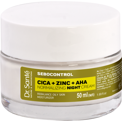 SEBOCONTROL Cica + Cynk + AHA Normalizujący krem na noc Dr.Sante 50 ml