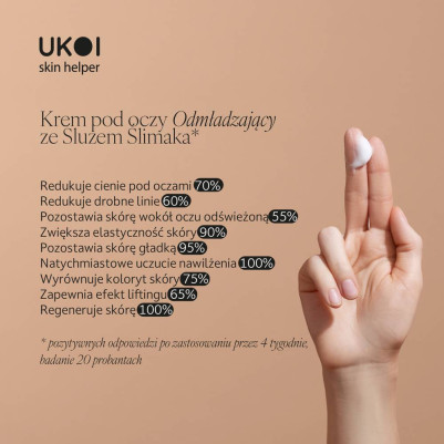 UKOI Krem pod oczy Odmładzający ze Śluzem Ślimaka