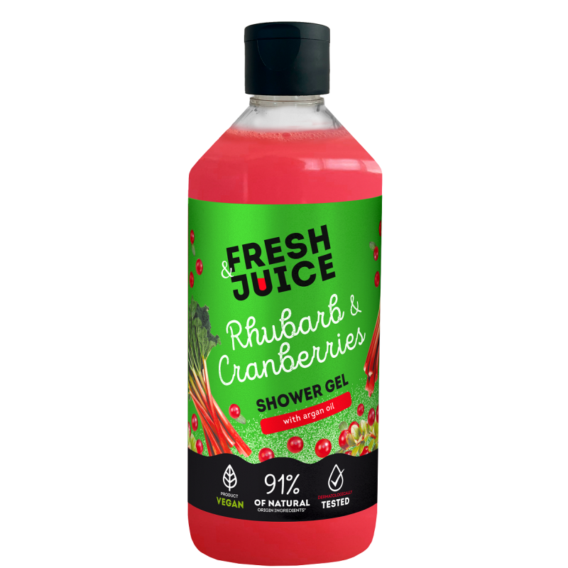 Żel pod prysznic Rhubarb & Cranberries Fresh Juice 473ml