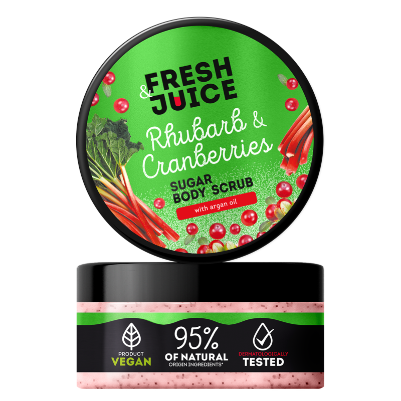 Peeling cukrowy do ciała Rhubarb & Cranberries Fresh Juice 200ml