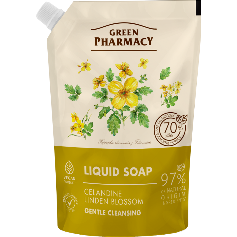 Mydło w płynie jaskółcze ziele i lipa 460ml Green Pharmacy