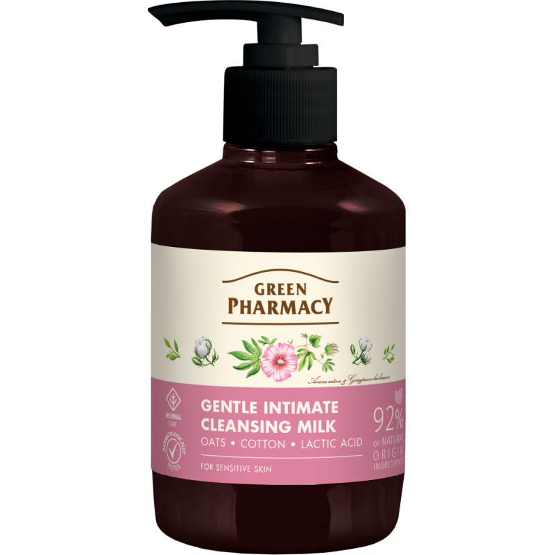 Delikatne mleczko do higieny intymnej Owies i bawełna Green Pharmacy 370ml