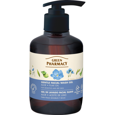 Delikatny żel do mycia twarzy aloes i olej lniany Green Pharmacy 270ml