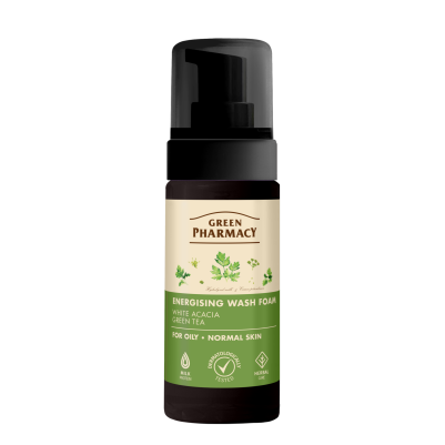 Pianka energetyczna do mycia skóry tłustej i normalnej Green Pharmacy 150ml