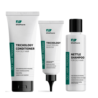ZESTAW Oily Hair trychologiczny do włosów przetłuszczających się Elfa Pharm