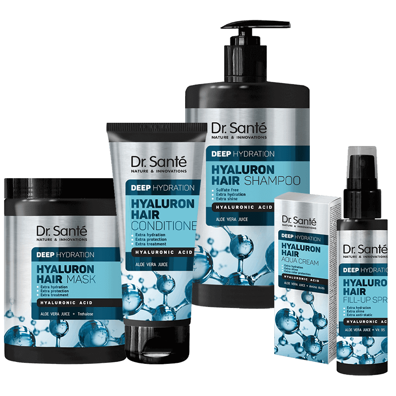 ZESTAW na suche i zniszczone włosy HYALURON HAIR Deep hydration Dr. Sante