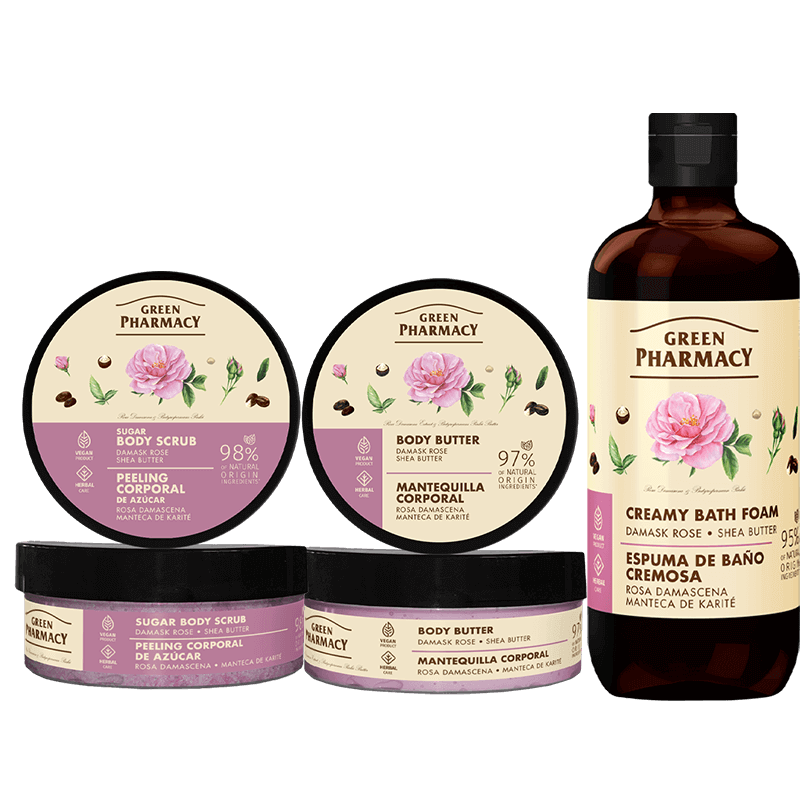 ZESTAW jędrność i elastyczność skóry Róża damasceńska i masło shea Green Pharmacy