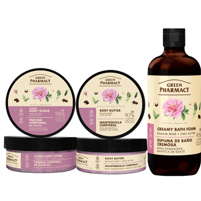 ZESTAW jędrność i elastyczność skóry Róża damasceńska i masło shea Green Pharmacy