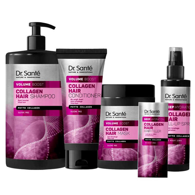 ZESTAW dla mocnych i pięknych włosów COLLAGEN HAIR Volume boost Dr. Sante