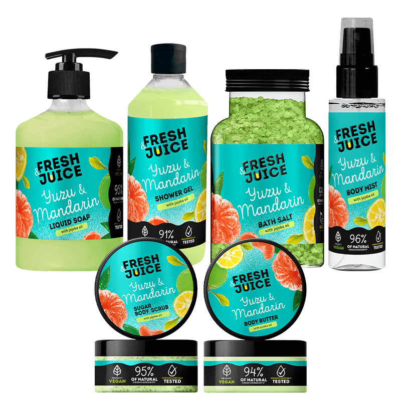 ZESTAW miękka i świeża skóra Yuzu & Mandarin Fresh Juice