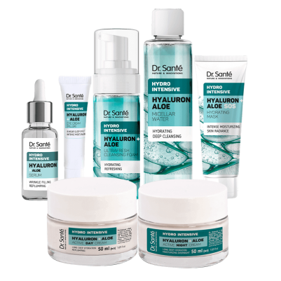 ZESTAW intensywne nawilżanie HYDRO INTENSIVE Hialuron + Aloes Dr Sante