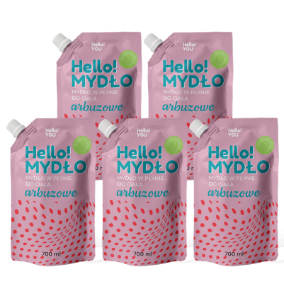 ZESTAW Mydło w płynie do ciała arbuzowe (refill) - 700ml 5szt