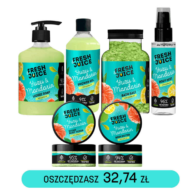 ZESTAW miękka i świeża skóra Yuzu & Mandarin Fresh Juice