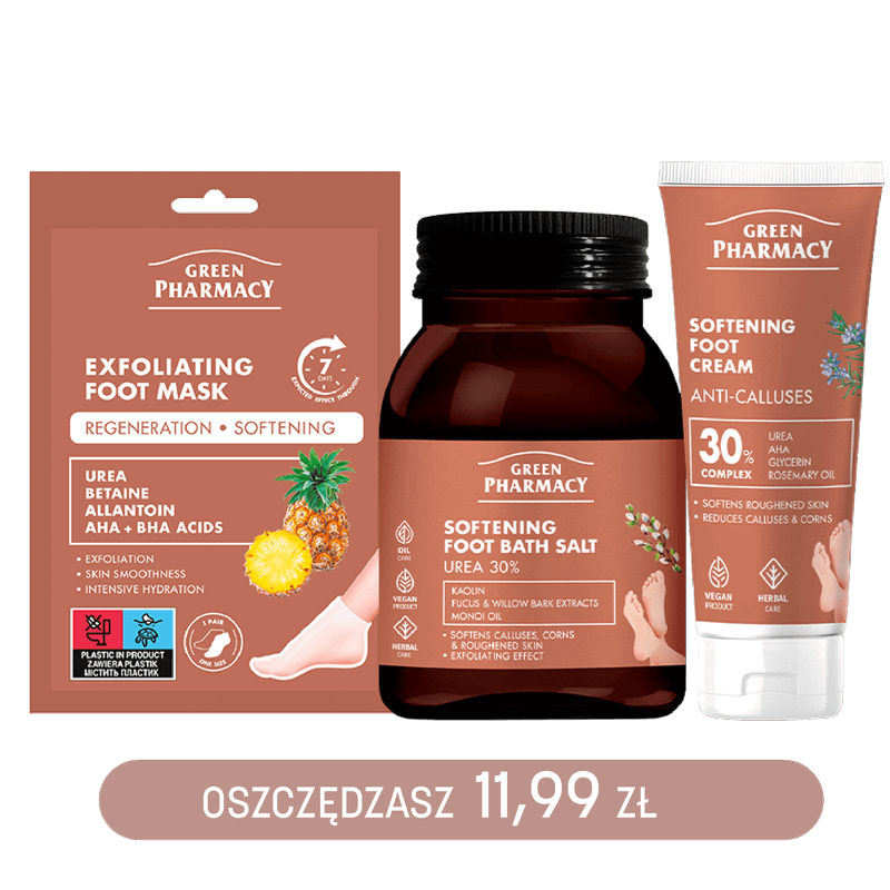 ZESTAW zmiękczający i złuszczający skórę stóp Green Pharmacy