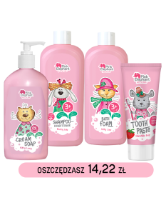 ZESTAW różowy dla dzieci Pink Elephant