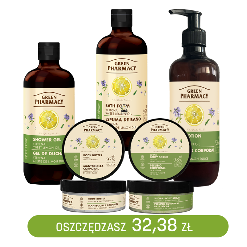 ZESTAW domowe spa Werbena i olejek ze słodkiej cytryny Green Pharmacy