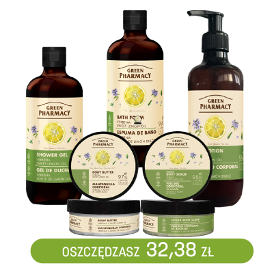 ZESTAW domowe spa Werbena i olejek ze słodkiej cytryny Green Pharmacy