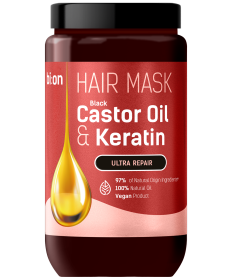 Black Castor Oil & Keratin Maska do włosów Bio Naturell 946ml