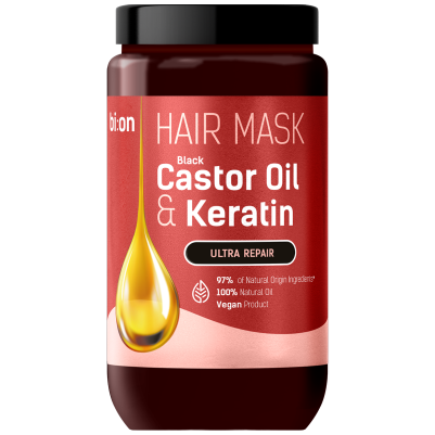 Black Castor Oil & Keratin Maska do włosów Bio Naturell 946ml