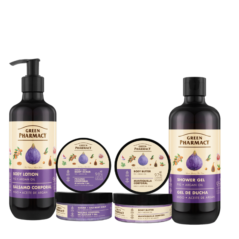 ZESTAW Aksamitnie gładka skóra z figą i olejkiem arganowym Green Pharmacy