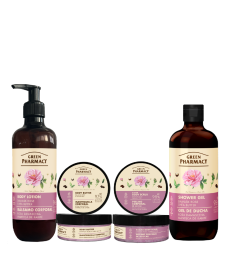 ZESTAW zwiększający elastyczność skóry z różą damasceńską i masłem shea Green Pharmacy