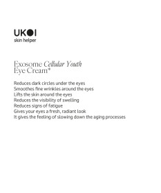 Ukoi Krem pod oczy Młodość Komórek z Egzosomami 30ml