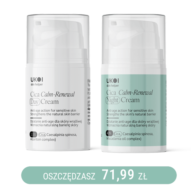 Zestaw kremów do twarzy UKOI z CICA