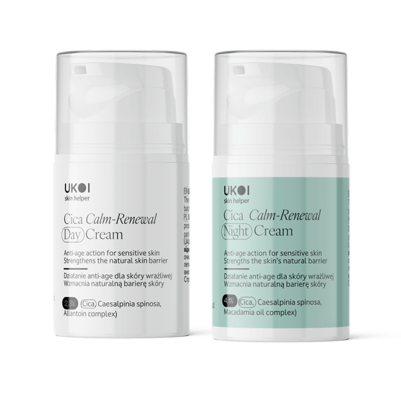 Zestaw kremów do twarzy UKOI z CICA