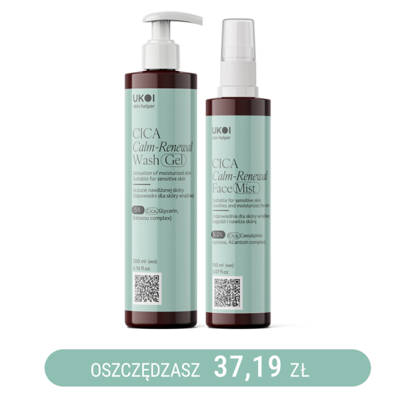 Zestaw do oczyszczania twarzy UKOI z CICA