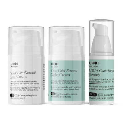 Zestaw kremów do twarzy + serum UKOI z CICA