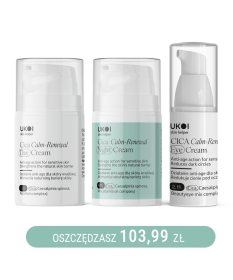 Zestaw kremów do twarzy i pod oczy UKOI z CICA