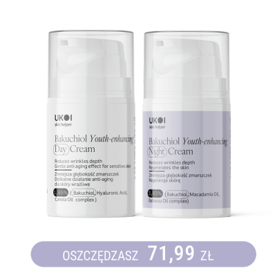 Zestaw kremów do twarzy UKOI z bakuchiolem